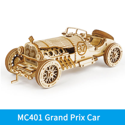 3D Wooden Puzzle Assembly Racing Car