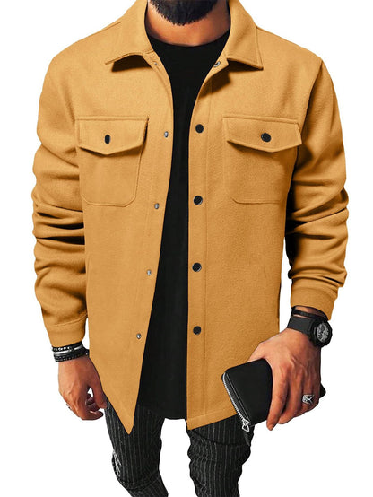 Casual Men's Brushed Shirt / Jacket