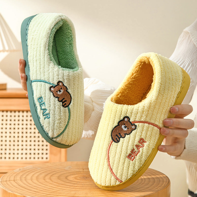 Zapatos de casa antideslizantes informales Bear Fuzzy