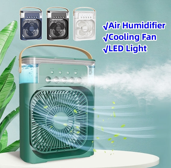 3 In 1 Air Humidifier Cooling USB Fan LED Night Light Water Mist Fun