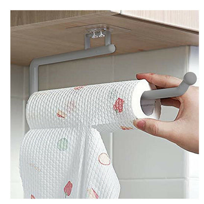 Soporte para papel de cocina, barra autoadhesiva para montaje en pared, debajo del gabinete, cocina y baño