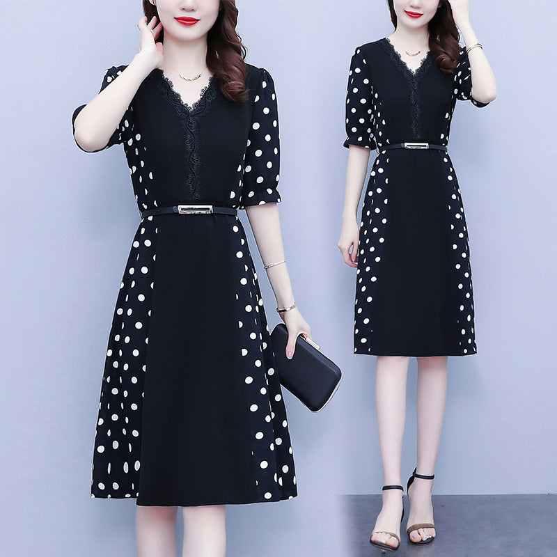 Fashion Slim Fit V-Neck Dress