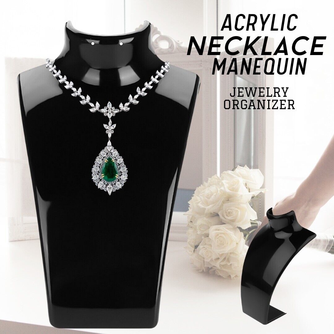 Acrylic Display Stand Necklace Pendant Bust Jewelry Mannequin