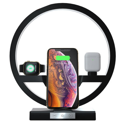 Cargador inalámbrico soporte lámpara de mesa Interruptor táctil cargador de 10W para Apple