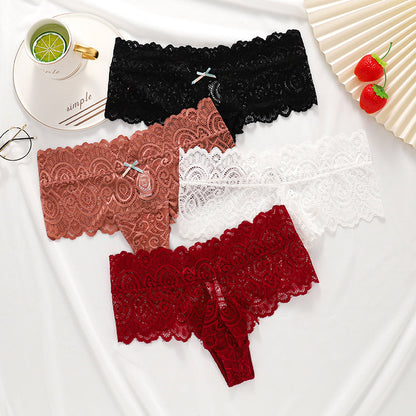 Women's Fashion Casual Solid Color Lace Shorts