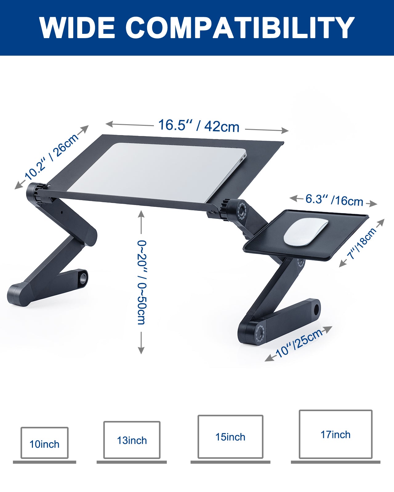 Soporte ajustable para computadora portátil, con 2 ventiladores USB de refrigeración de CPU