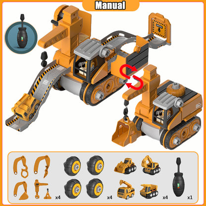 4 In 1 Deformation Engineering Scene Excavator Toy