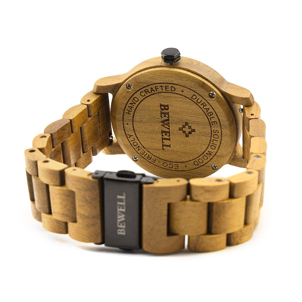 Reloj de madera de cuarzo deportivo de moda