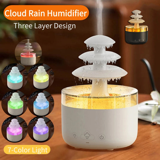 New Cloud Rain Air Humidifier With Colorful Light