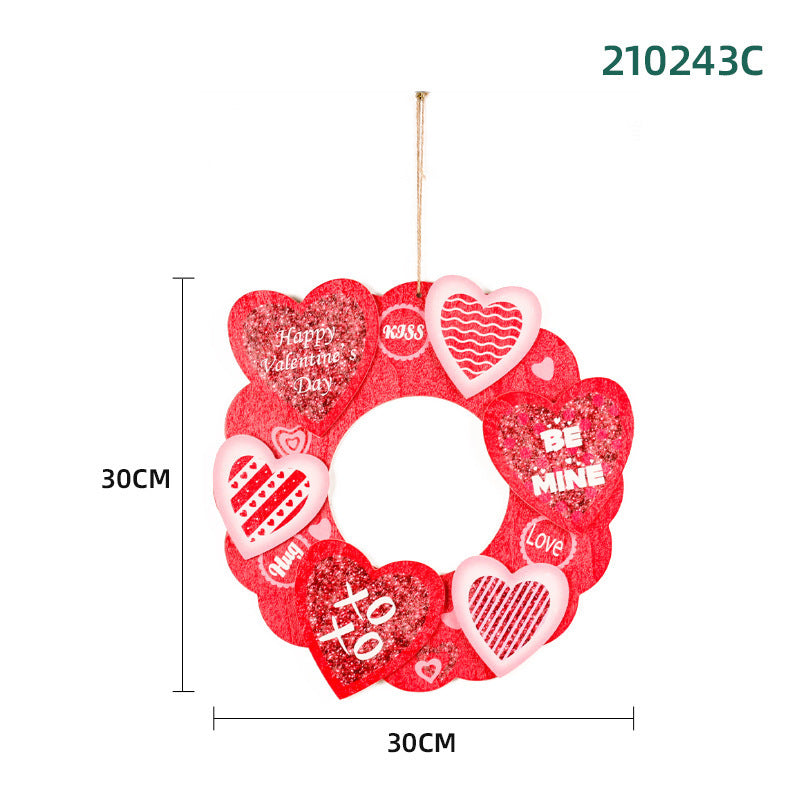 Valentine's Day Party Decorative Wooden Doorplate