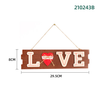 Valentine's Day Party Decorative Wooden Doorplate