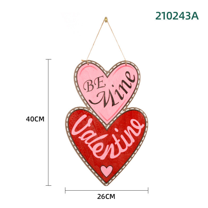 Valentine's Day Party Decorative Wooden Doorplate