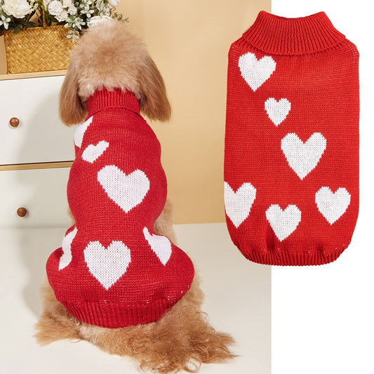 Valentine's Day Love Dog Knitted Sweater