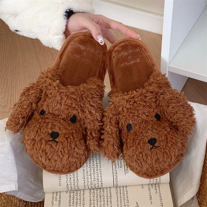 Pantuflas "Cachorro" de felpa cálidas para interiores