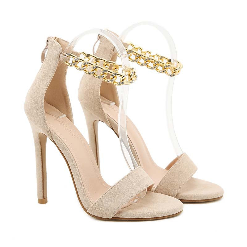 Transparent Word Super High Heel Sandals