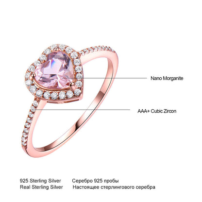 925 Sterling Silver  Morganite Ring