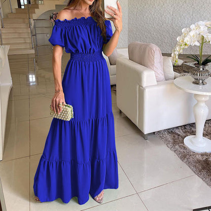 Modern Fashionable Off Neck Dress