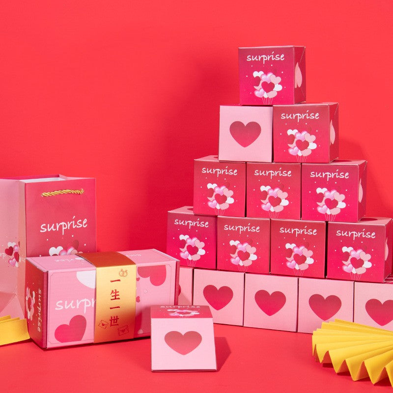 Caja de regalo sorpresa plegable con rebote para el día de San Valentín