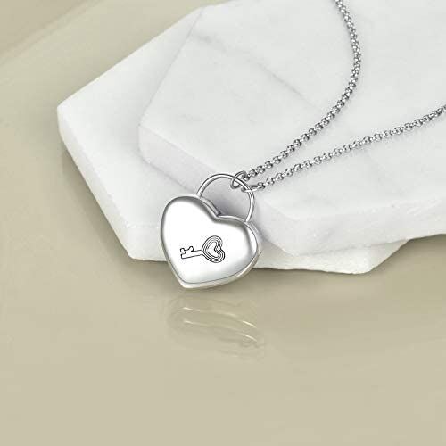 .925 Sterling Silver Heart Lock and Key Locket