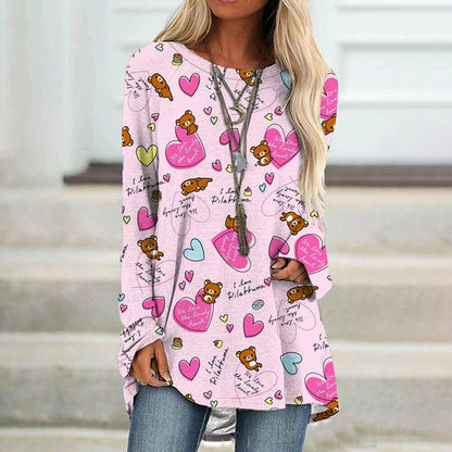 Love Print Long Sleeve Top