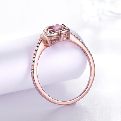 925 Sterling Silver  Morganite Ring