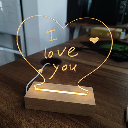 Creative Note Led Night Light USB Message Board