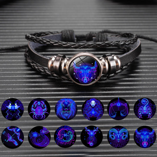 Zodiac Constellation Braided Design Bracelet