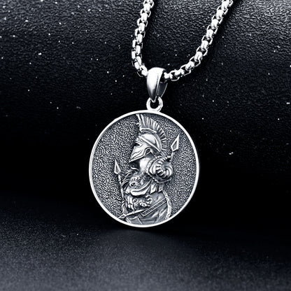 925 Sterling Silver Spartan Necklace Jewelry Gift for Men Women