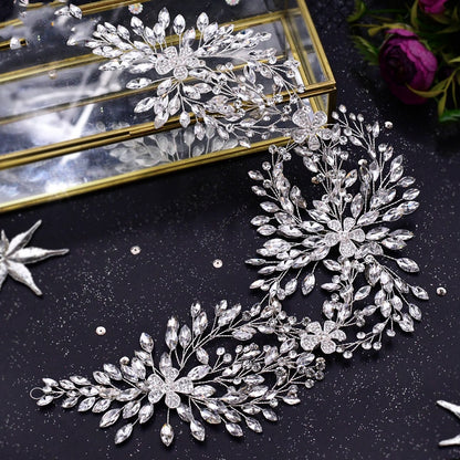 ¡¡¡EN VENTA!!! $20 DE DESCUENTO!!! Accesorios para el cabello de boda con diamantes de imitación de estilo floral hermosos de alta gama