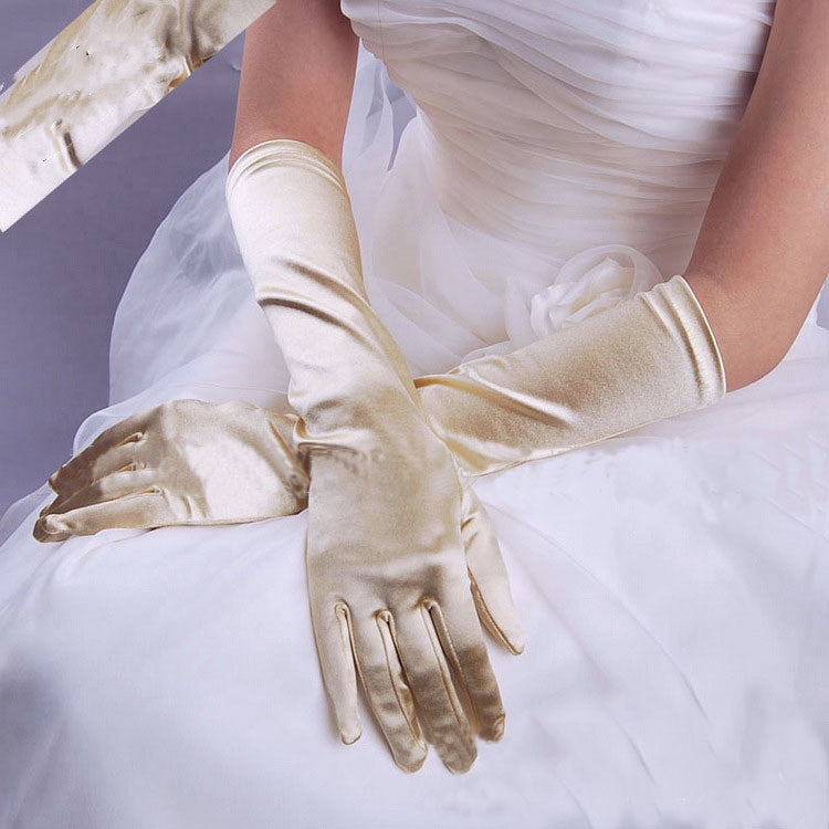 Wedding Dress Banquet Holiday Gloves Multicolor