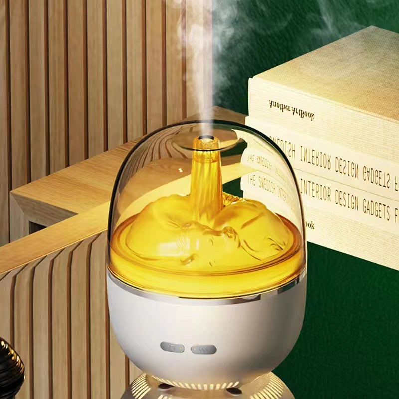 Humidificador de aire, aceite esencial, atomizador ultrasónico de aromaterapia, luz colorida, niebla pesada, volumen, accesorios para el hogar y la Oficina