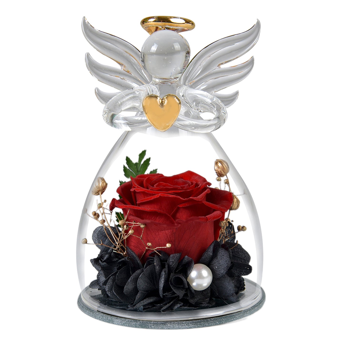 Valentine's Day Rose Glass Cover Ornaments