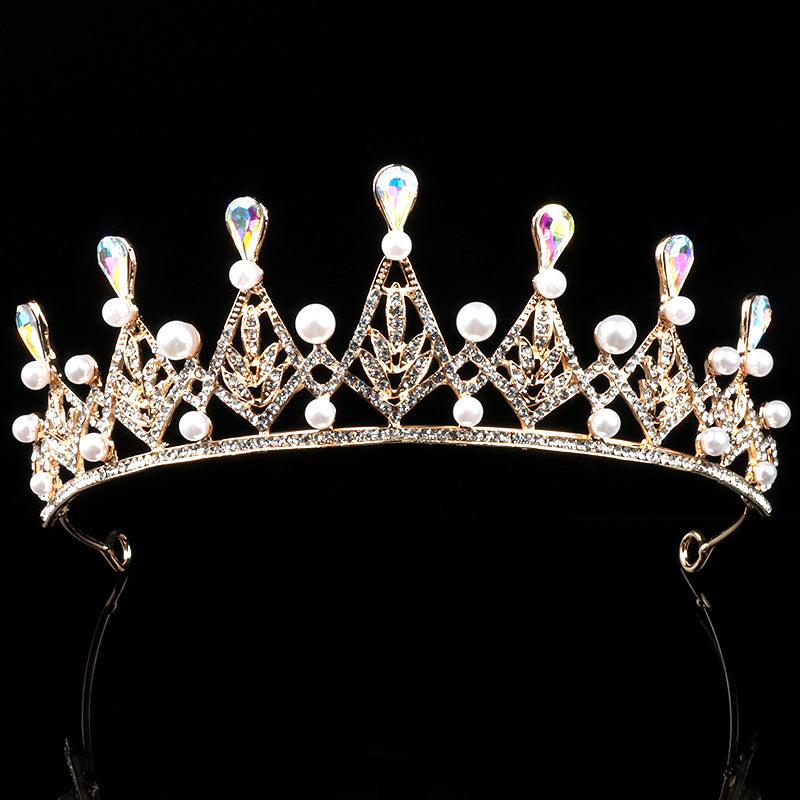 Atmospheric Imitation Pearl Crown Bride Princess Wedding