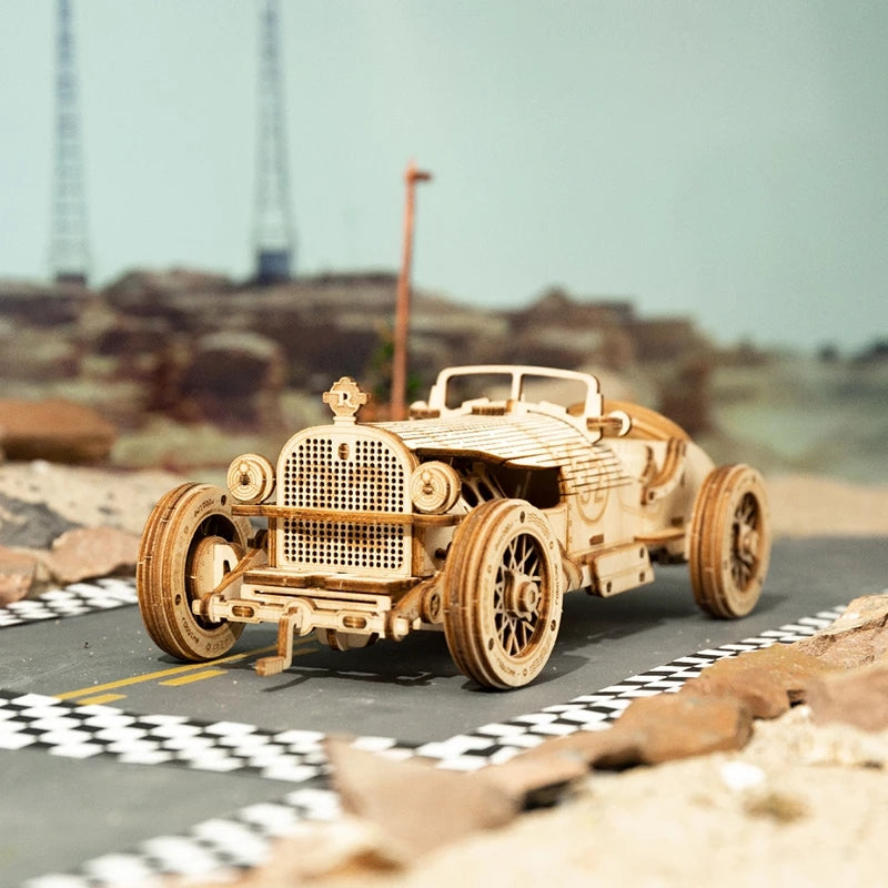 3D Wooden Puzzle Assembly Racing Car