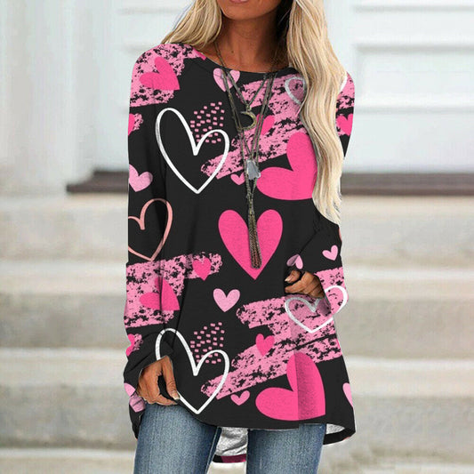 Love Print Long Sleeve Top