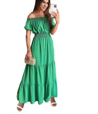 Modern Fashionable Off Neck Dress