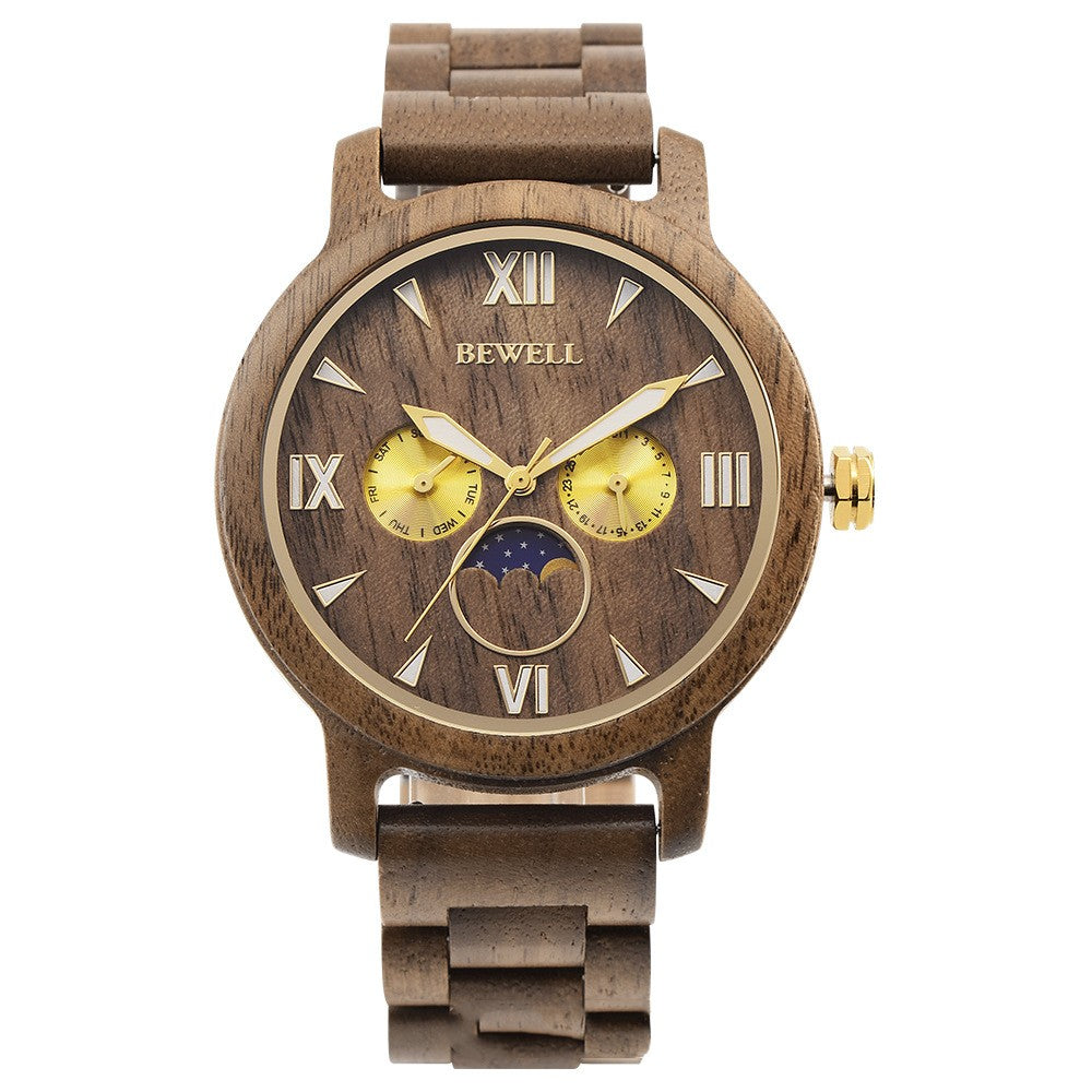 Reloj de madera de cuarzo deportivo de moda