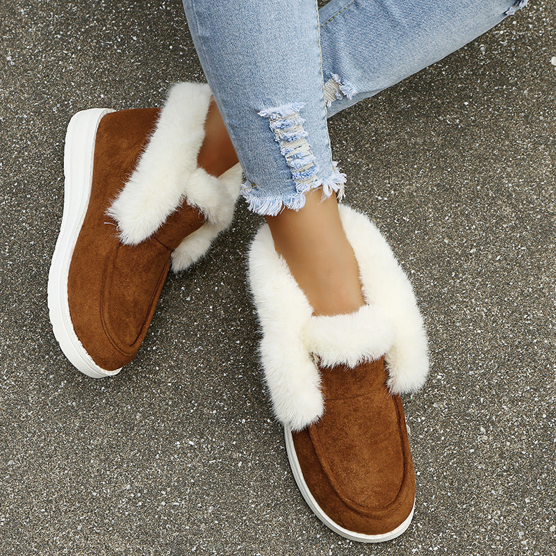 Warm Plush Fur Ankle Boots Women