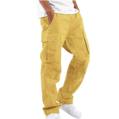 Workwear Drawstring Multi-pocket Casual Pants