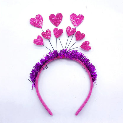 Valentine's Day Red Peach Heart Headband