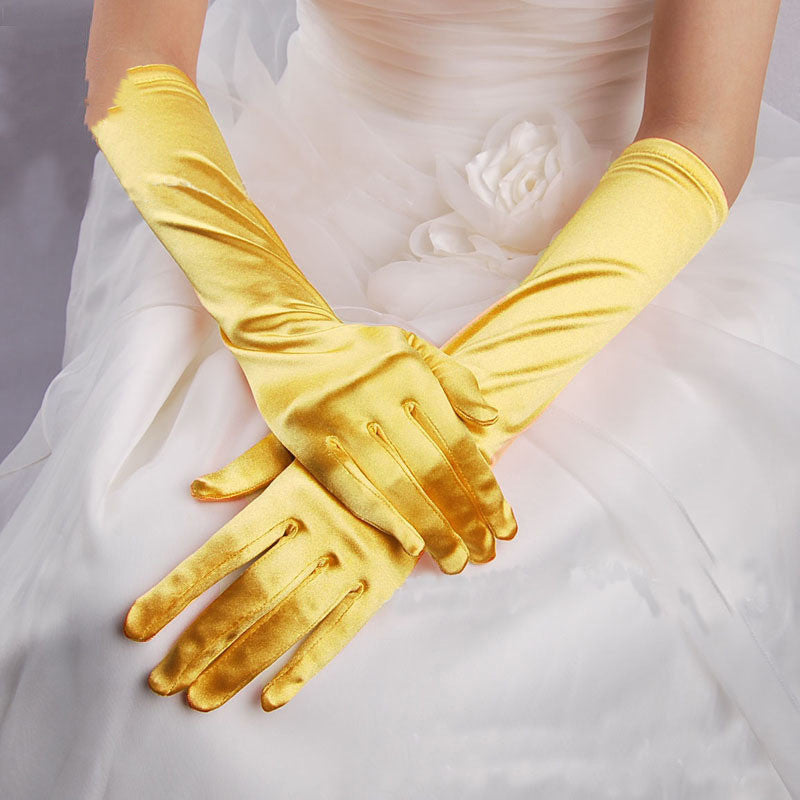 Wedding Dress Banquet Holiday Gloves Multicolor