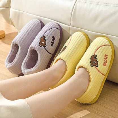 Bear Fuzzy Casual Non Slip House Shoes