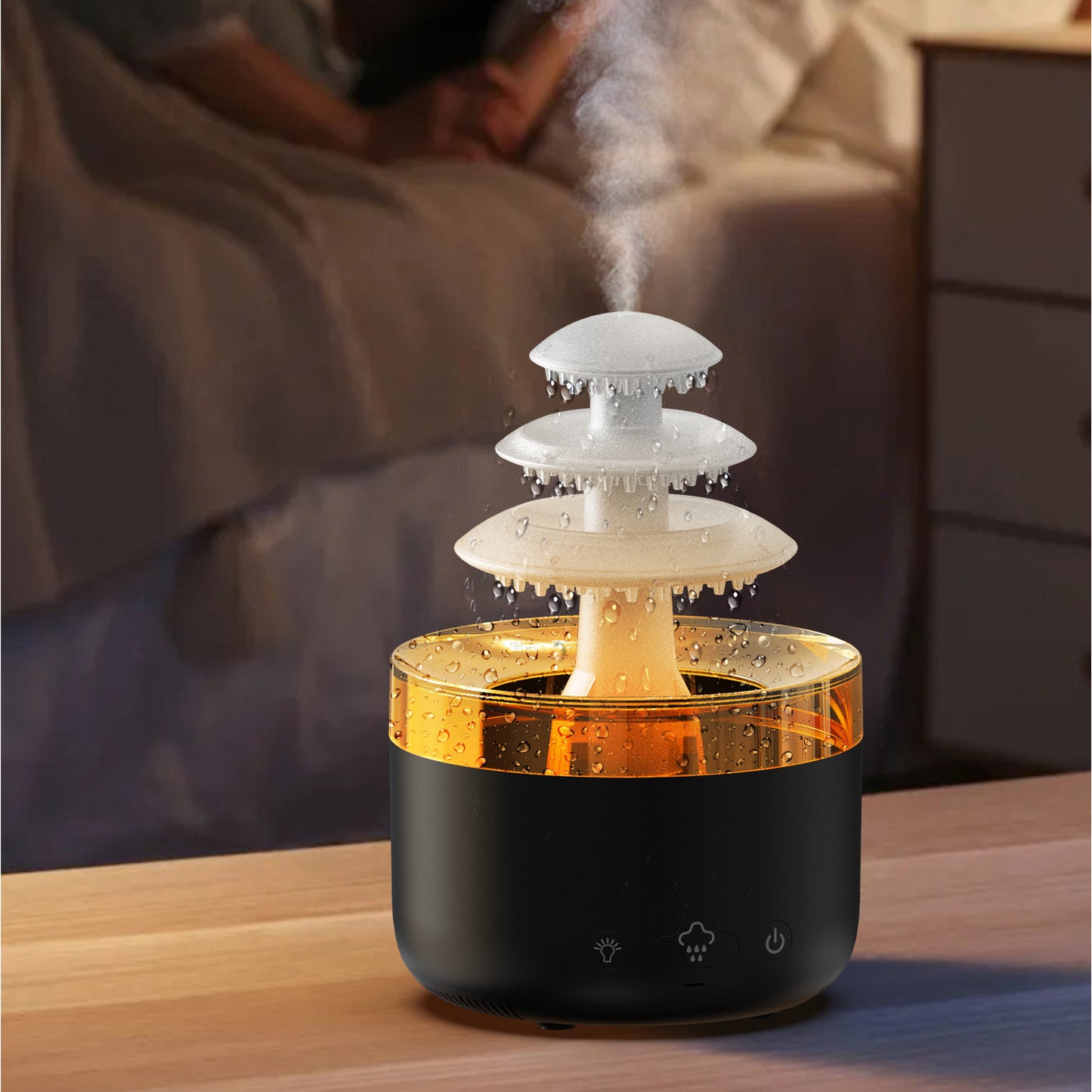 New Cloud Rain Air Humidifier With Colorful Light