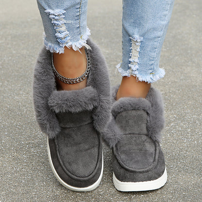 Warm Plush Fur Ankle Boots Women