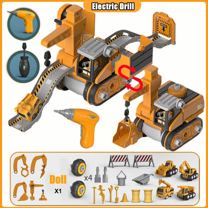 4 In 1 Deformation Engineering Scene Excavator Toy