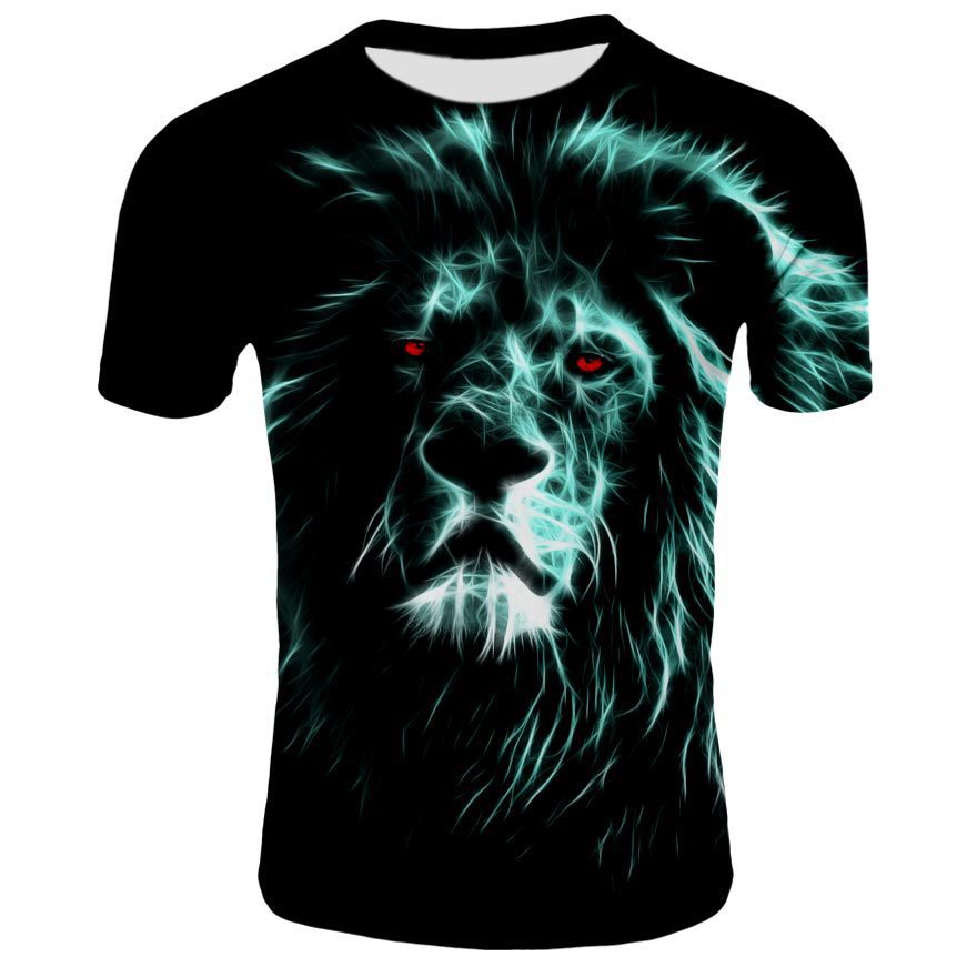 3d Men's T-shirt Animal Print Lion