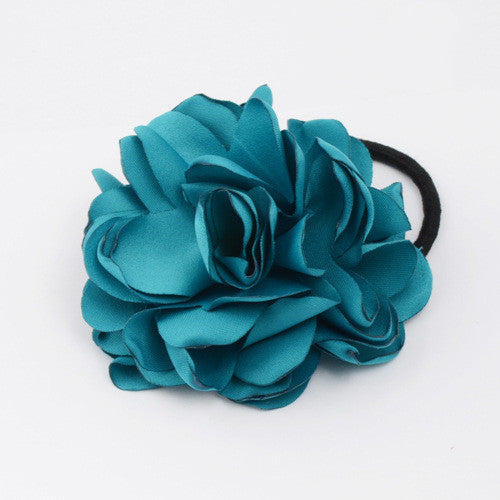 Cloth Hair Accessories Artificial Flower Rubber Band