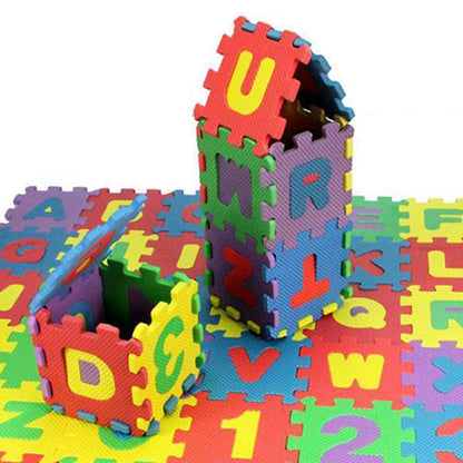 36Pcs/Set Child Kids Novelty Alphabet Number EVA Foam Puzzle