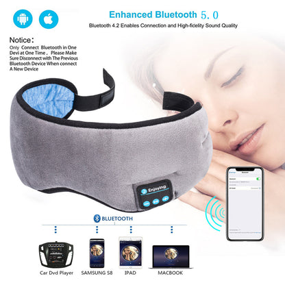 Wireless Stereo Bluetooth Earphone Sleep Mask Phone Headband Sleep Soft Earphones Sleeping Eye Mask Music Headset