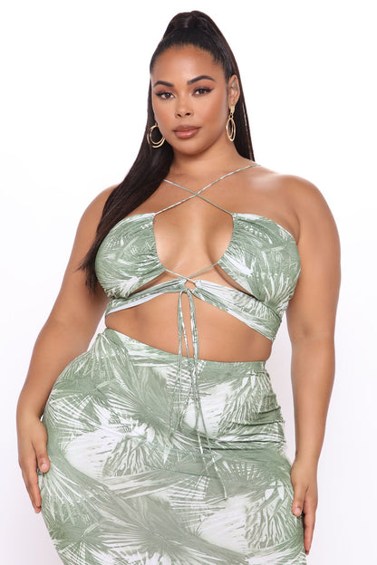 Printed Strapless Fashion Sexy Beach/Pool Outfit